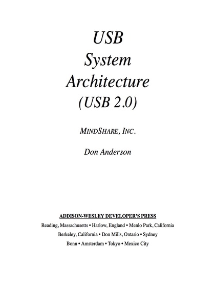 USB System Architecture (USB 2.0)