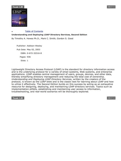 Understanding and Deploying LDAP Directory Services 2nd Edition