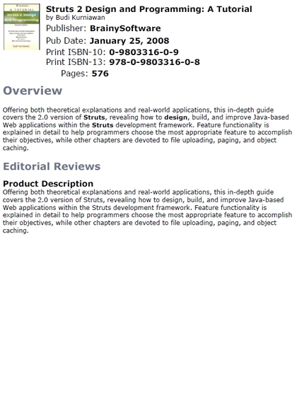 Struts 2 Design and Programming A Tutorial