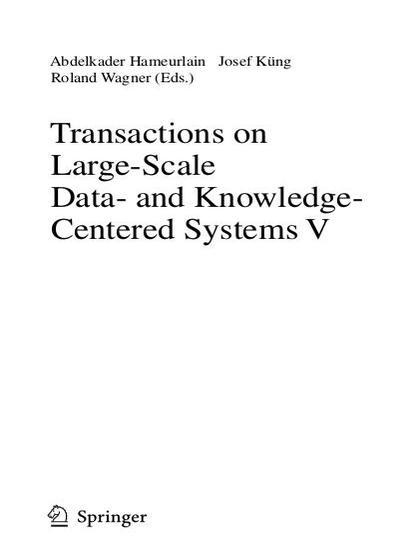 Transactions on Large-Scale Data- and Knowledge-Centered Systems V